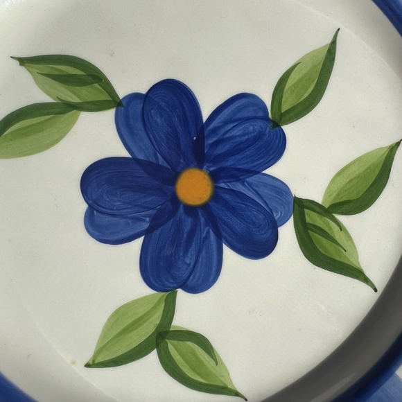 A Step Beyond San Remo Dinner Plate Blue Flower 10-3/4” - Picture 3 of 5